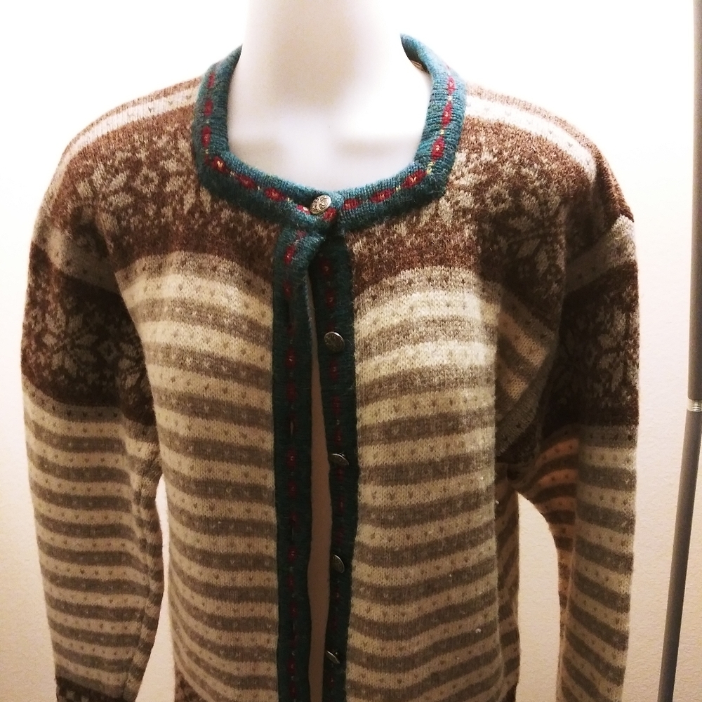 Susan Bristol 100% Shetland Wool Cardigan